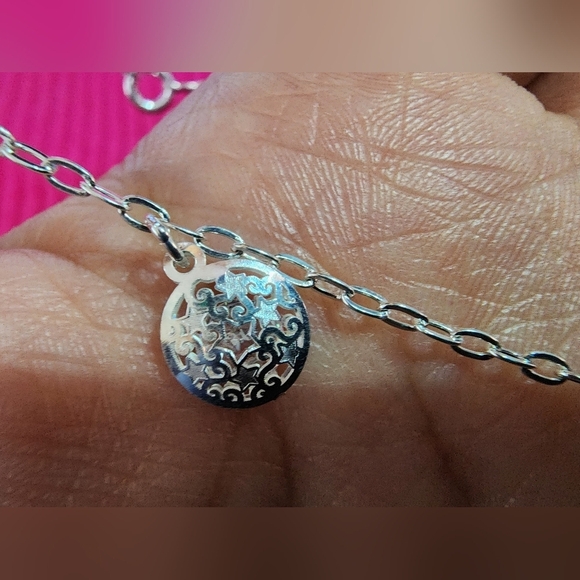 Sterling Silver Anklet .925 Fine Silver From Mexico - Picture 5 of 6